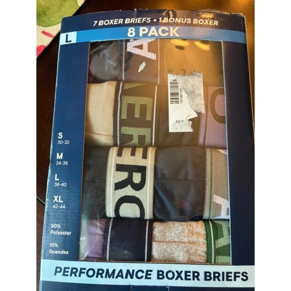 Aeropostale Boxer Briefs Men Large Multicolor New 8‎ Pack Performance Stretch